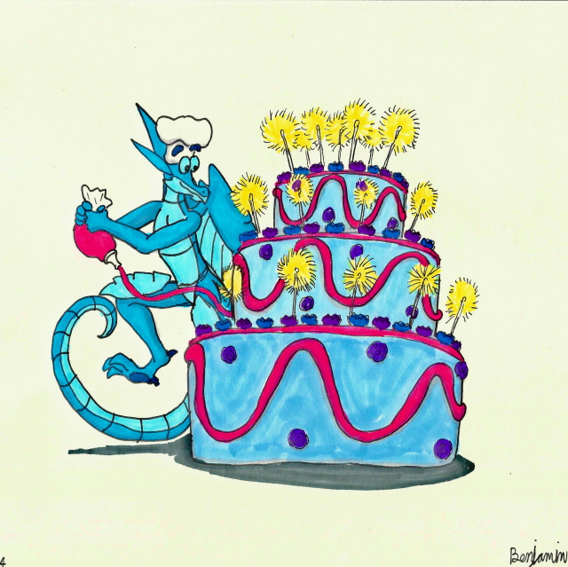 Illustration- Lizo bakes a cake